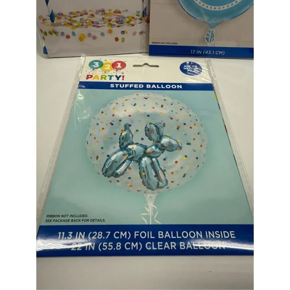 D32    Party Decorations-  It's a Boy 3 piece set 2 balloons and cake topper